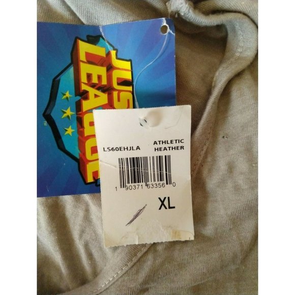 Justice League Neighborhood Watch Womens Top Size XL Gray Caged Back Sid… - Picture 7 of 8